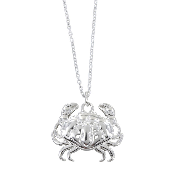 Sterling Silver Crab Necklace - Reeves & Reeves