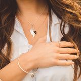 Trio of Hearts Design Sterling Silver Necklace