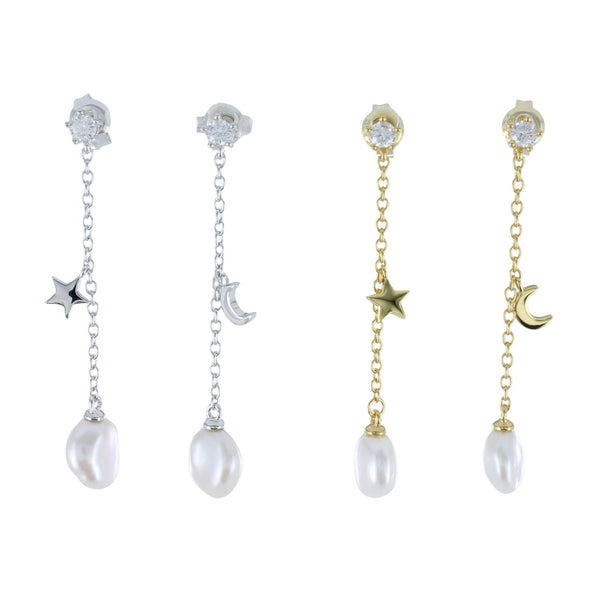 Pearl Celeste Drop Earrings - Reeves & Reeves
