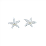 Sterling Silver Starfish Pearl Stud Earring - Reeves & Reeves