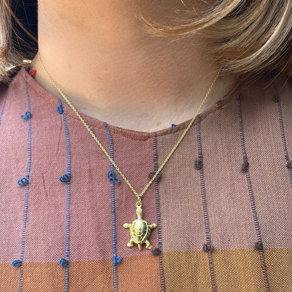 Sterling Silver Turtle Necklace - Reeves & Reeves