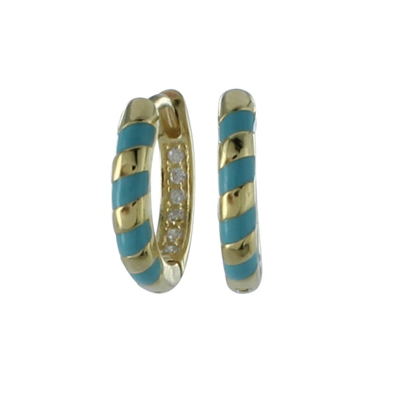 Turquoise and Gold Striped Huggies - Reeves & Reeves