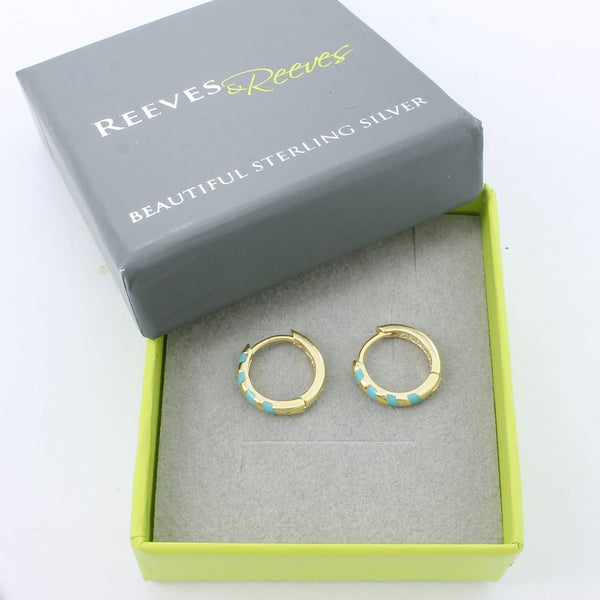 Turquoise and Gold Striped Huggies - Reeves & Reeves