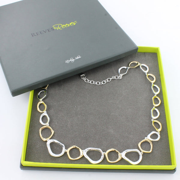 Two Tone Ringlets Necklace - Reeves & Reeves