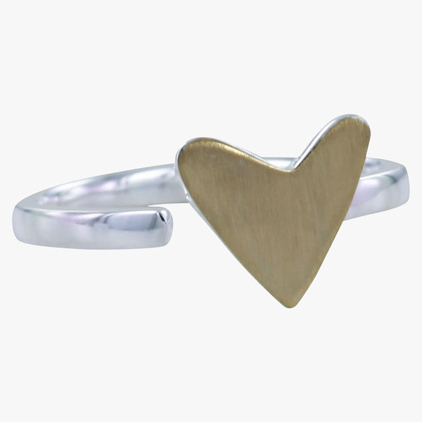 Cariad Sterling Silver Heart Ring