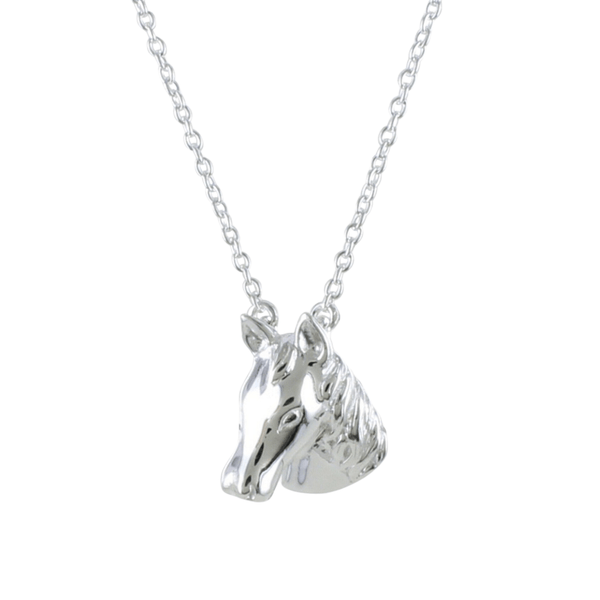 Detailed Sterling Silver Horse Head Necklace - Reeves & Reeves