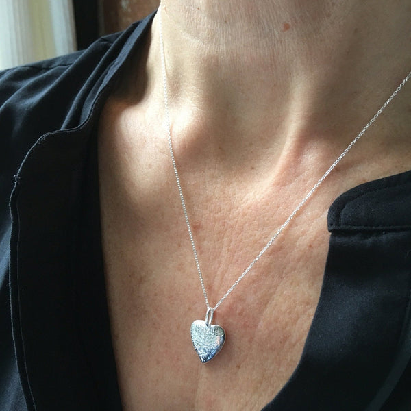 Melting Heart Sterling Silver Necklace - Reeves & Reeves