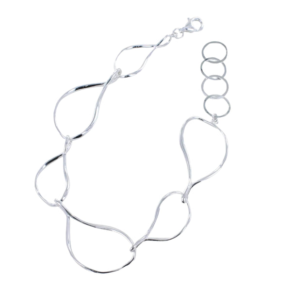 Pear Drop Sterling Silver Bracelet - Reeves & Reeves