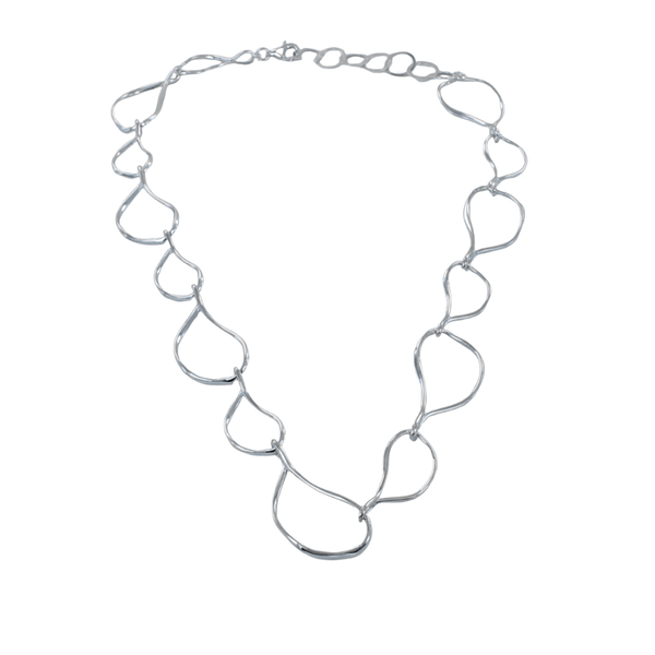 Pear Drop Sterling Silver Necklace - Reeves & Reeves