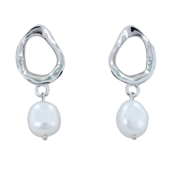 Pearl and Sterling Silver Ringlet Earrings - Reeves & Reeves