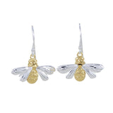 Queen Bee Sterling Silver and 18ct Gold plated Earrings - Reeves & Reeves