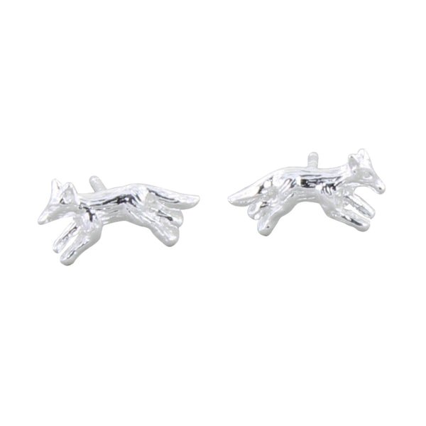 Running Fox Sterling Silver Stud Earrings - Reeves & Reeves