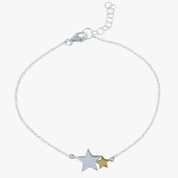 Seeing Stars Sterling Silver and Gold Plated Bracelet