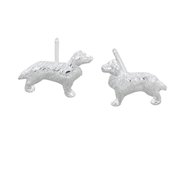 Silver Retriever Stud Earrings - Reeves & Reeves