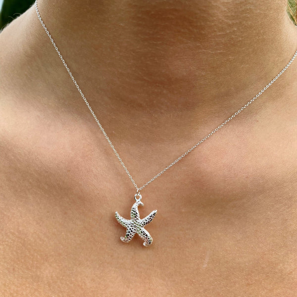 Silver Starfish Necklace - Reeves & Reeves