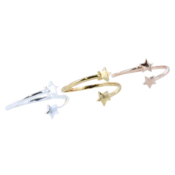Sterling Silver 2 Star Ring - Reeves & Reeves