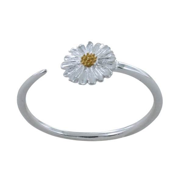 Sterling Silver Adjustable Daisy Ring - Reeves & Reeves