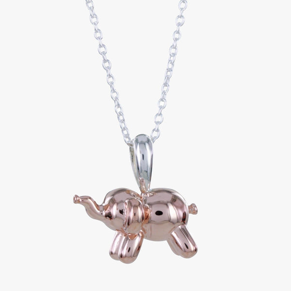 18ct Rose Gold Plated Balloon Elephant Necklace