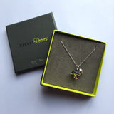 Sterling Silver and Enamel Puffin Necklace - Reeves & Reeves