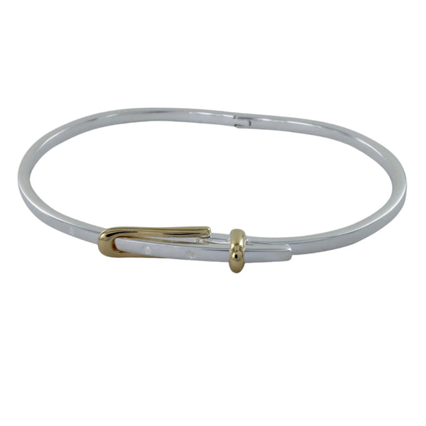 Sterling Silver and Gold Plated Buckle Bracelet