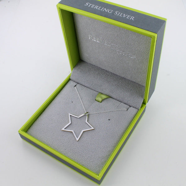 Sterling Silver and Gold Plated Shadow Star Necklace