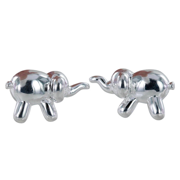 Sterling Silver Balloon Design Elephant Stud Earrings - Reeves & Reeves