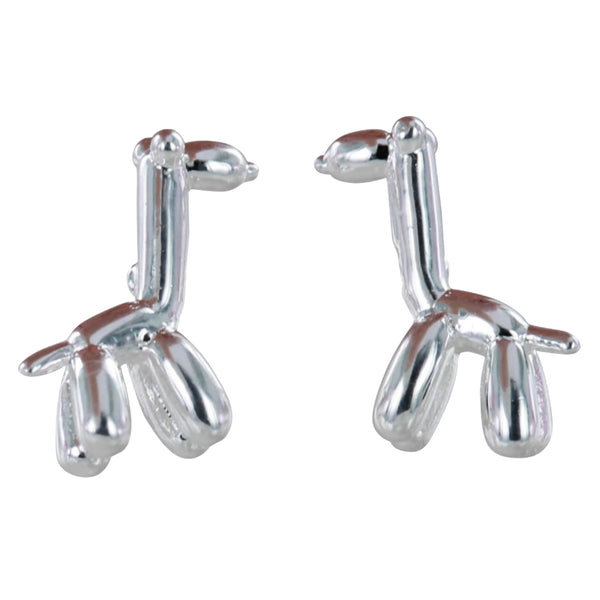 Sterling Silver Balloon Design Giraffe Stud Earrings - Reeves & Reeves