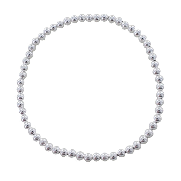 Sterling Silver Beaded Bracelet - Reeves & Reeves