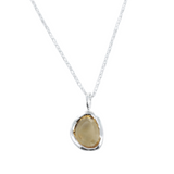 Sterling Silver Birthstone Necklace with Semi-Precious Stone - Reeves & Reeves