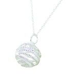 Sterling Silver Bridport Rope Ball Necklace - Reeves & Reeves