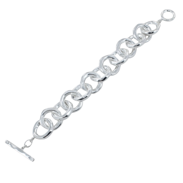 Sterling Silver Chunky Orbit Bracelet - Reeves & Reeves
