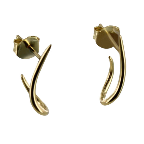 Sterling Silver Contemporary Hook Earrings - Reeves & Reeves