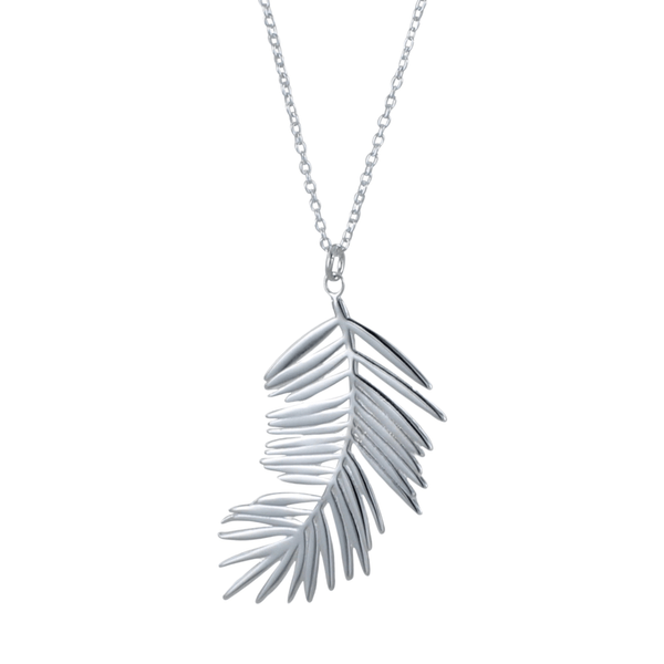 Sterling Silver Fern Leaf Necklace - Reeves & Reeves