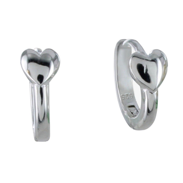 Sterling Silver Heart Sleeper Earrings - Reeves & Reeves