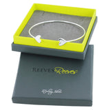 Sterling Silver Heart to Heart Cuff Bracelet - Reeves & Reeves