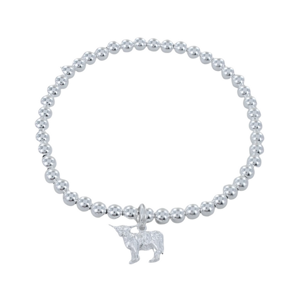 Sterling Silver Highland Cow Charm - Reeves & Reeves