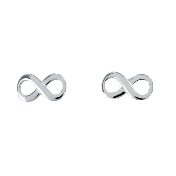 Sterling Silver Infinity Stud Earrings - Reeves & Reeves