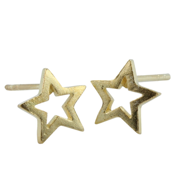 Sterling Silver Open Starry Studs - Reeves & Reeves