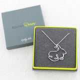 Sterling Silver Rabbit Line Necklace - Reeves & Reeves