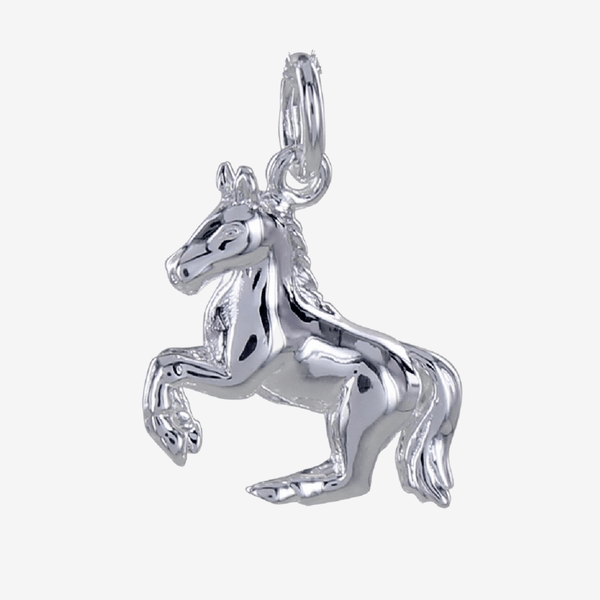 Sterling Silver Rearing Horse Charm - Reeves & Reeves
