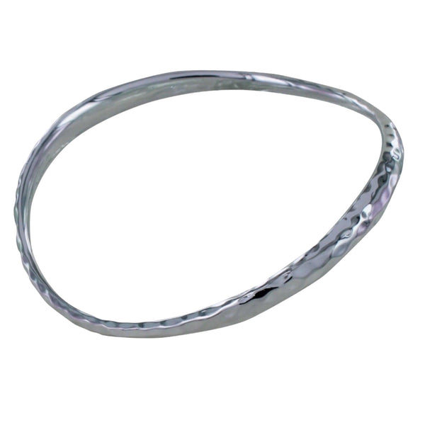 Sterling Silver Ripple Bangle - Reeves & Reeves