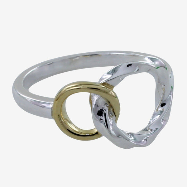 Sterling Silver Twin Ring Rope Ring - Reeves & Reeves