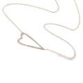 14K Solid Gold and Diamond Open Heart Necklace - Reeves & Reeves