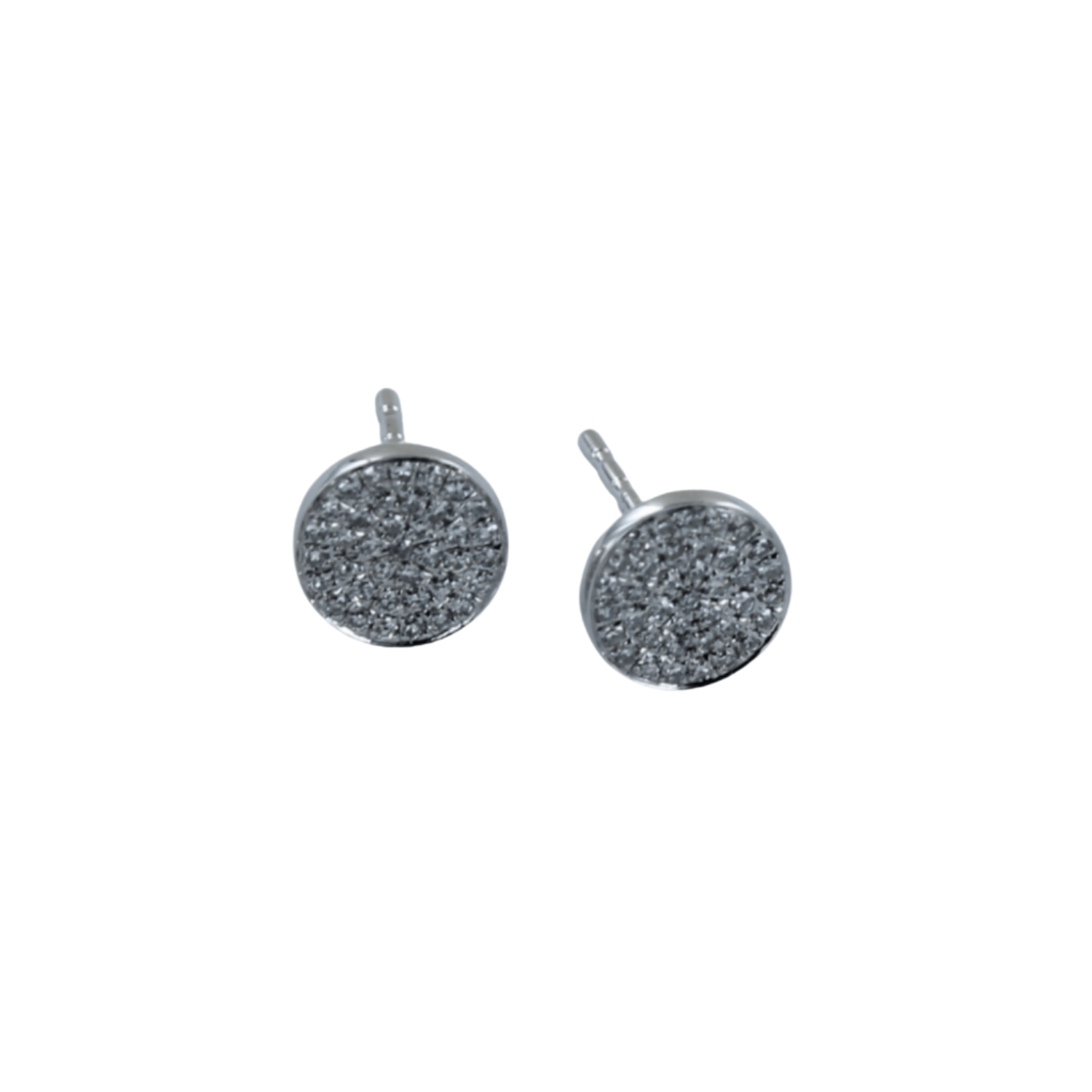 14K Solid Gold and Diamond Open Ring Stud Earrings - Reeves & Reeves