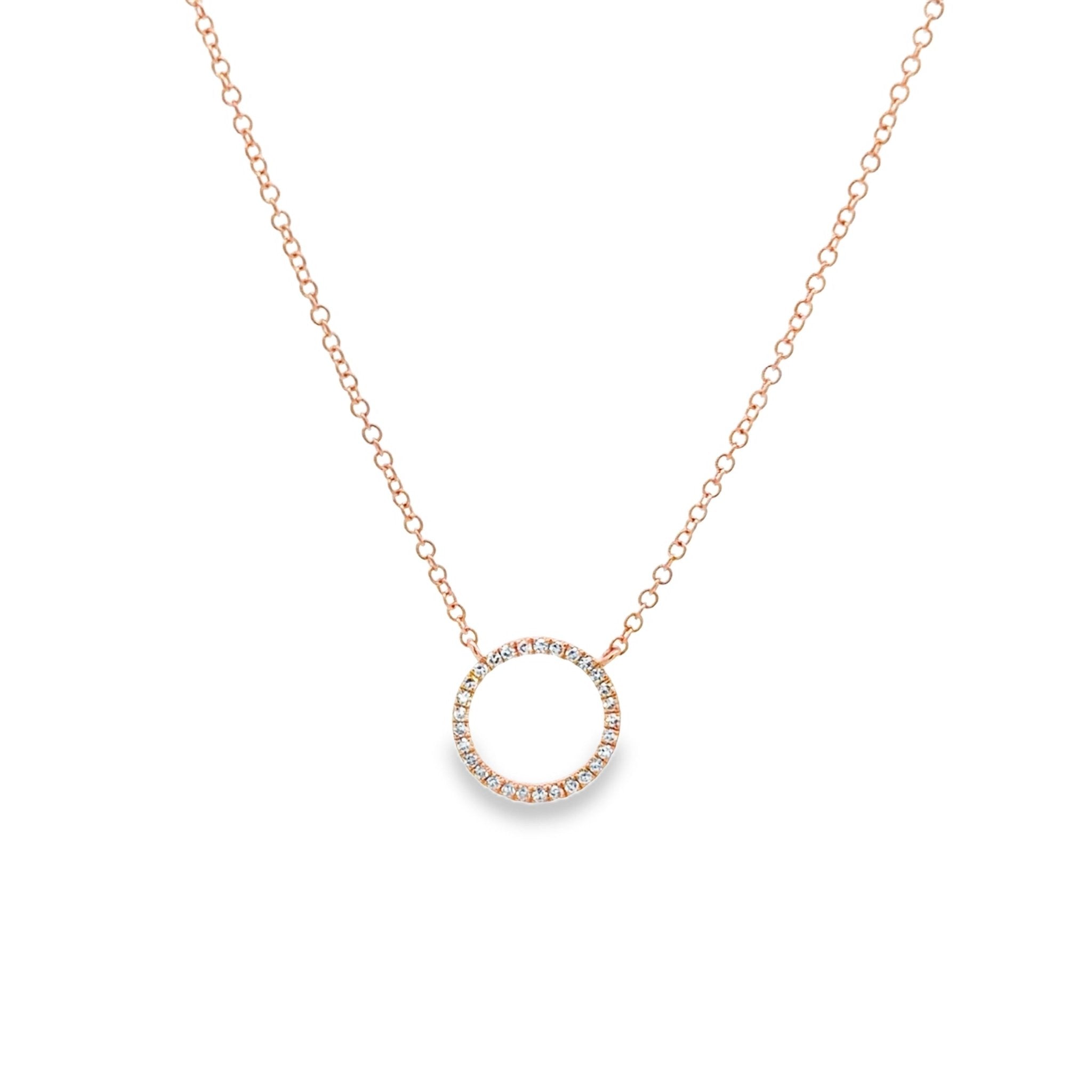 14K Solid Gold and Diamond Ring Necklace - Reeves & Reeves