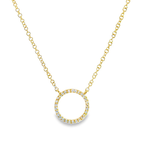 14K Solid Gold and Diamond Ring Necklace - Reeves & Reeves