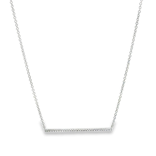 14K Solid Gold and Diamond Trapeze Necklace - Reeves & Reeves