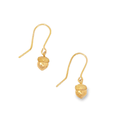 18k Gold Acorn Drop Earrings - Reeves & Reeves