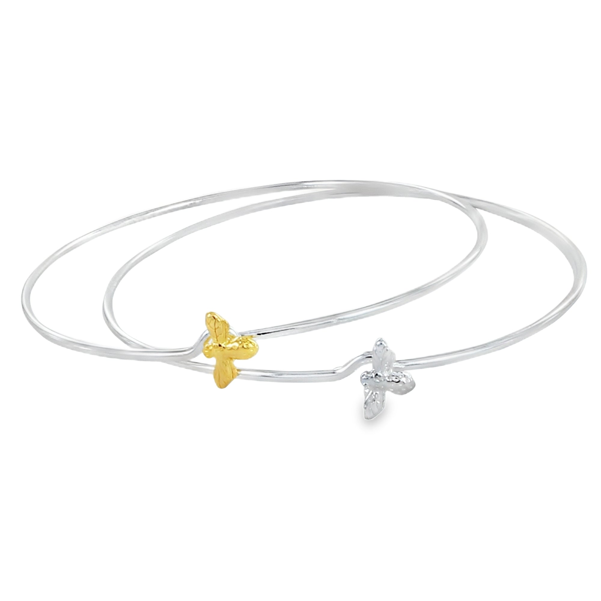 Sterling Silver Bumble Bee Bangle