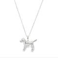 Sterling Silver Dog Pendant on a silver adjustable chain.